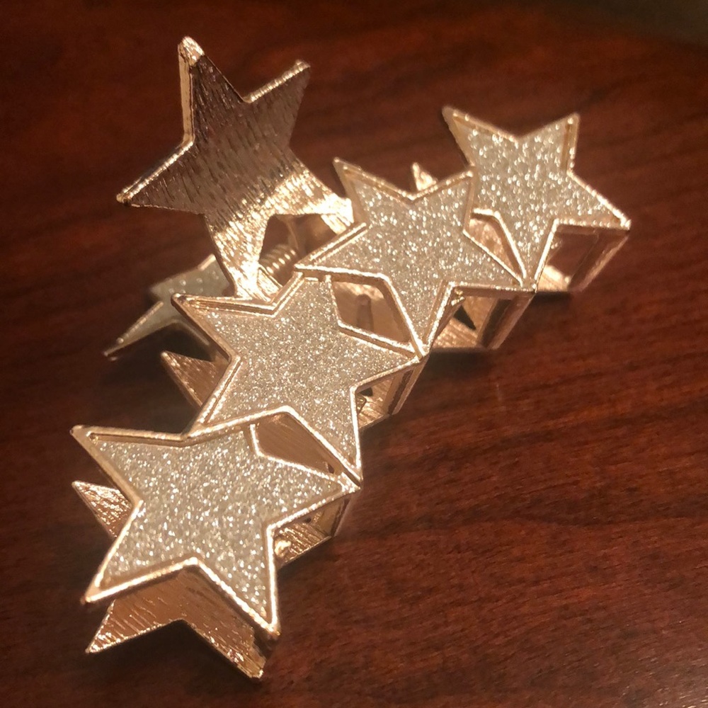Shining Star Gold & Silver Metal Hair Claw Clip